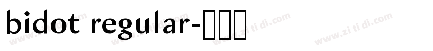 bidot regular字体转换